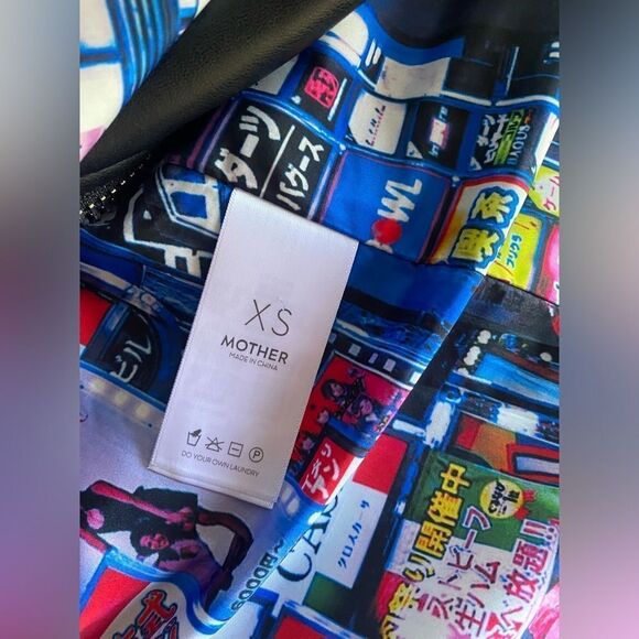 MOTHER  Jacket Womens Size XS Black The Long Chopper Faux Leather Regular Fit - Picture 8 of 16